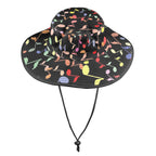 Quavers, Music Notes Wide Brim Bucket Hat Wide Brim Bucket Hat Music Printed Offshore