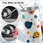 Ladybugs - 20oz Tall Skinny Tumbler with Lid and Straw