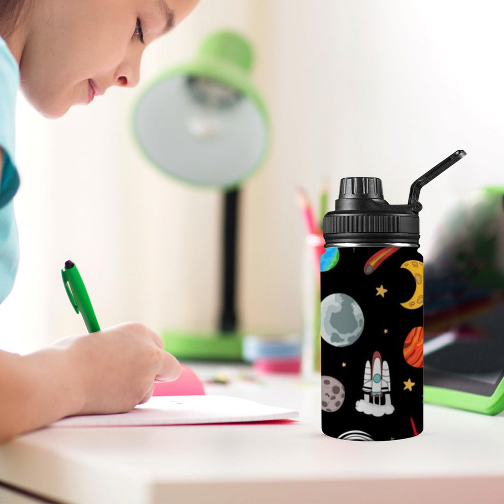 Kids Space - Kids Water Bottle with Chug Lid (12 oz) Kids Water Bottle with Chug Lid Printed Offshore Space
