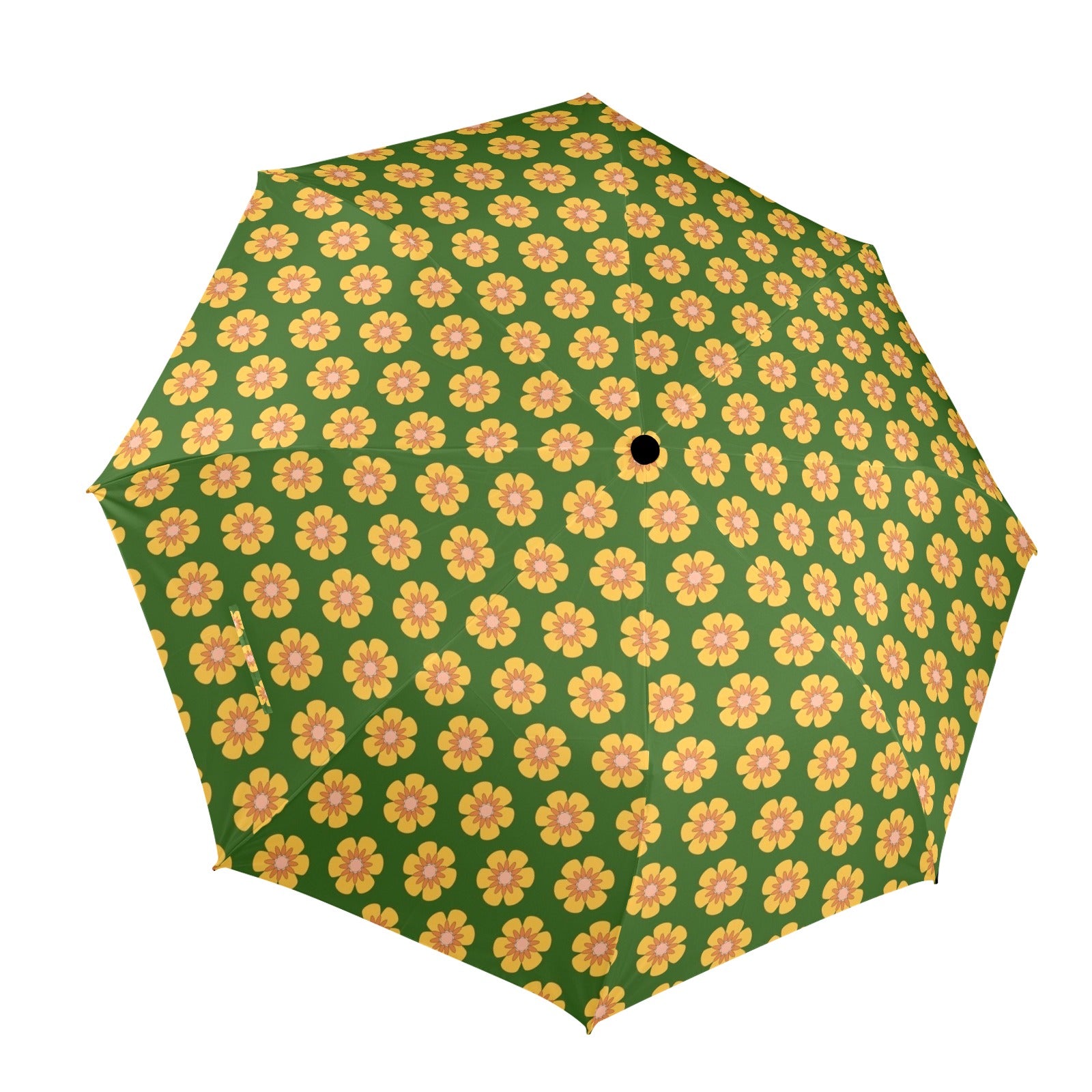 Yellow Flowers On Green Umbrella One Size Umbrella Plants Printed Offshore