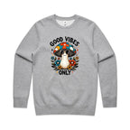 Good Vibes Only, Hippie Mushroom With Sunglasses - AS Colour Stencil Crew