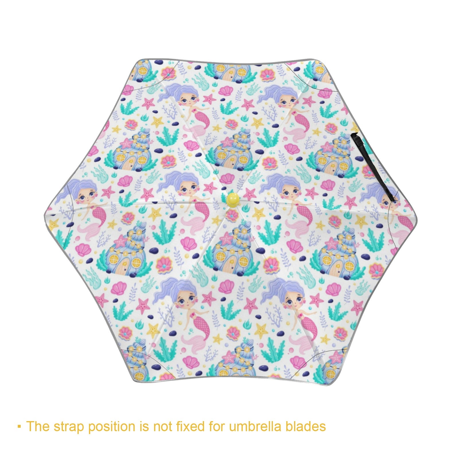 Mermaid World Kids Safe Round Corner Umbrella