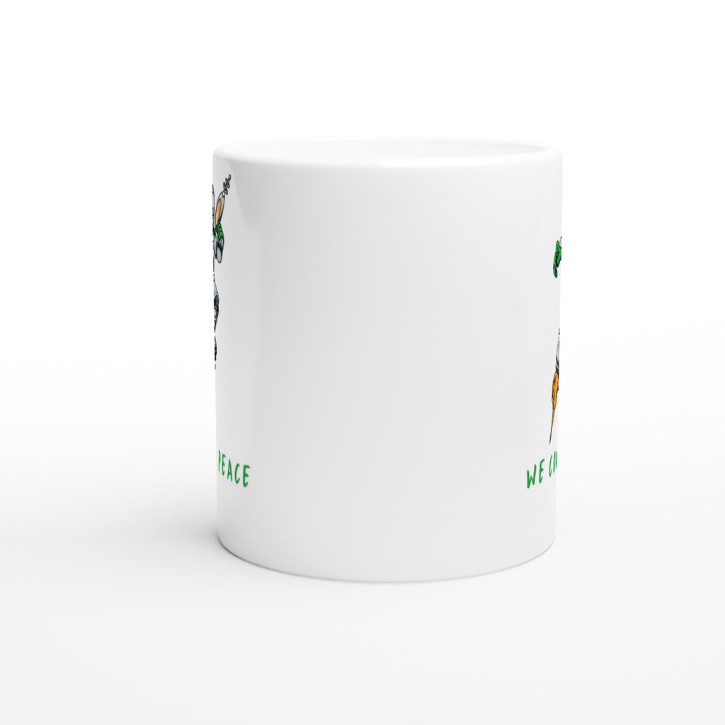 Personalise - We Come In Peace, Alien - White 11oz Ceramic Mug Personalised 11oz Mug customise Globally Fulfilled personalise Sci Fi