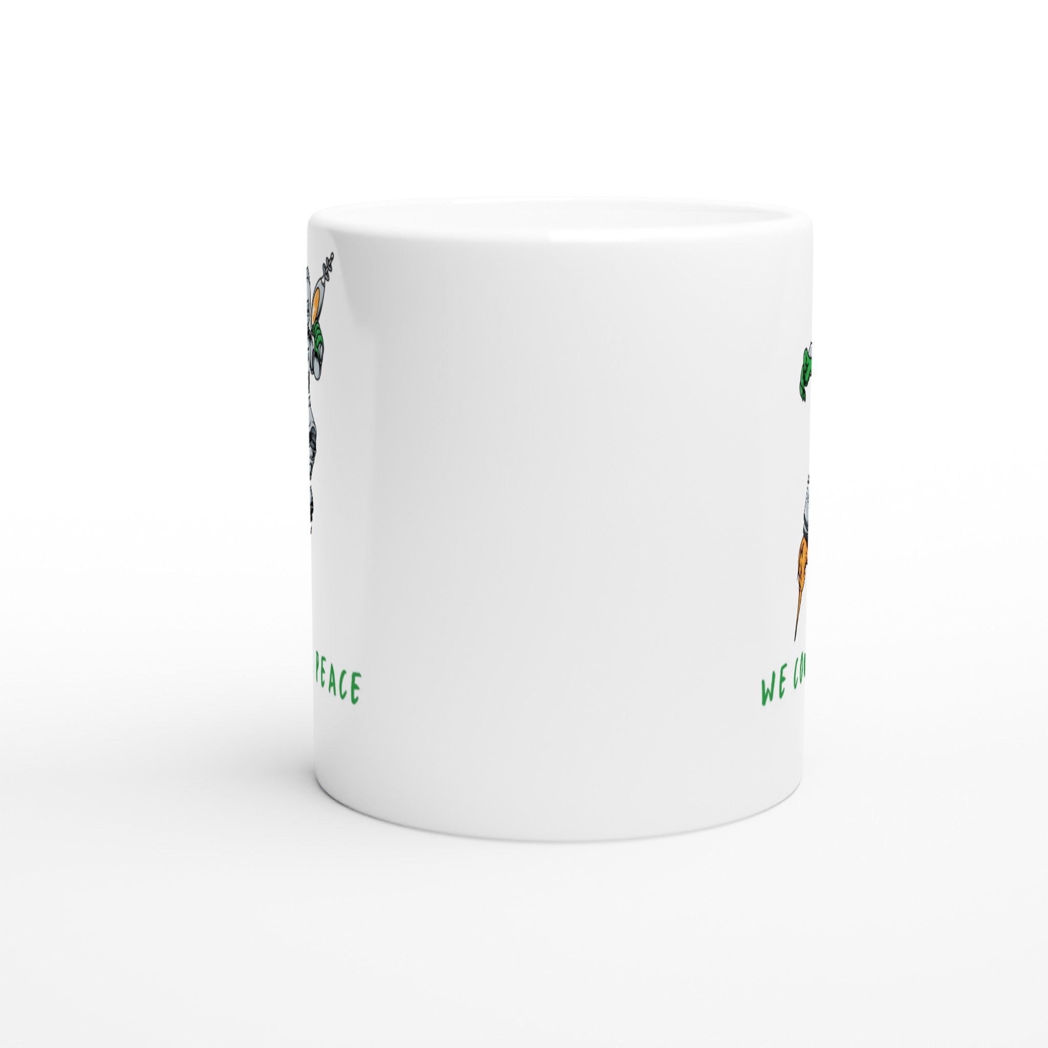 Personalise - We Come In Peace, Alien - White 11oz Ceramic Mug Personalised 11oz Mug customise Globally Fulfilled personalise Sci Fi