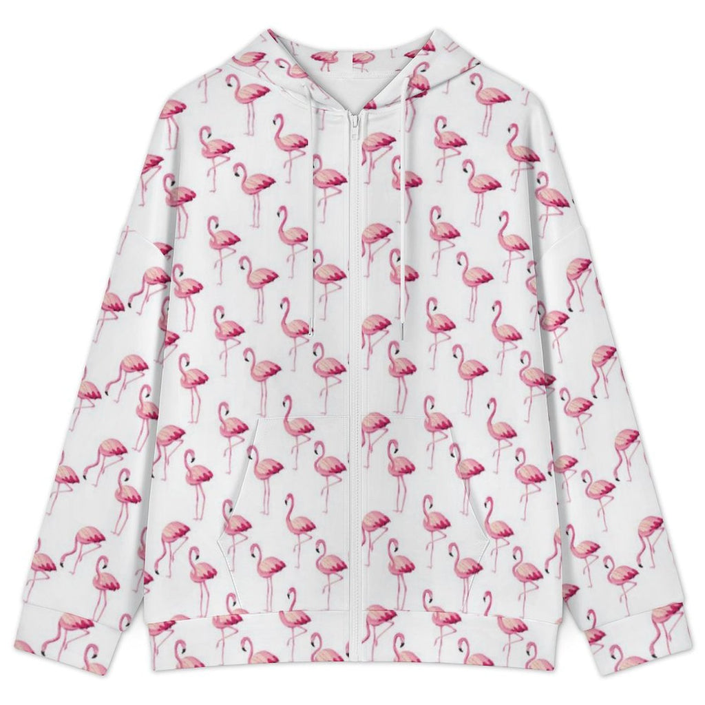 Flamingos Women's Full-Zip Hoodie