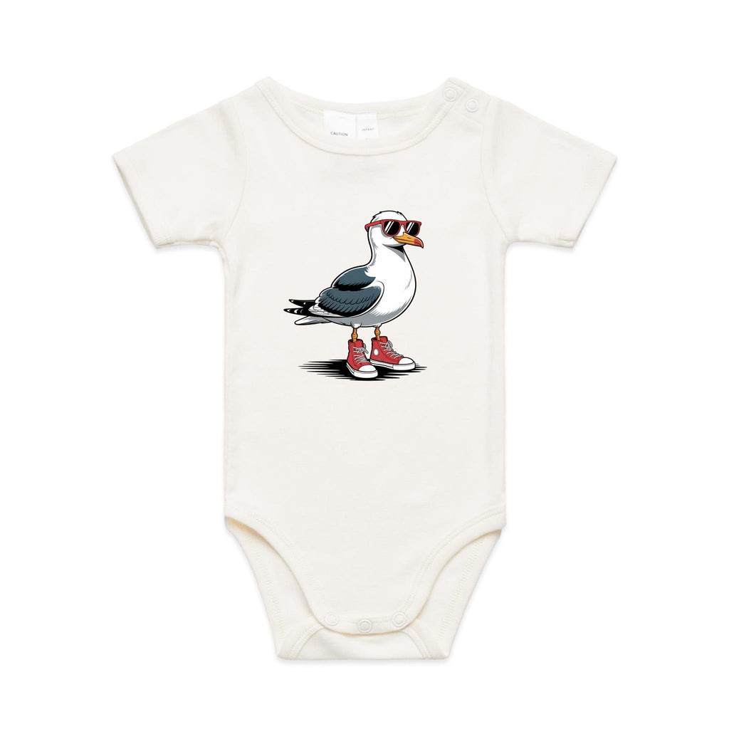 Seagull With Sunglasses And High Tops AS Colour Baby Bodysuit