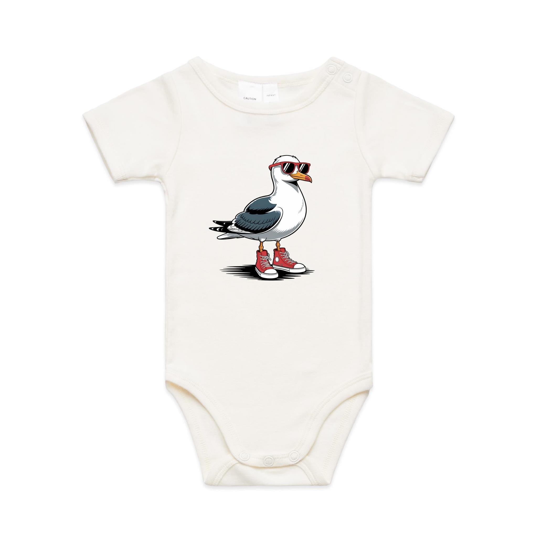 Seagull With Sunglasses And High Tops AS Colour Baby Bodysuit