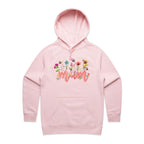 Mum, Flowers And Butterflies - Womens Hoodie