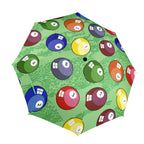 Pool Balls - Semi-Automatic Foldable Umbrella (Model U12) One Size Semi-Automatic Foldable Umbrella (U12)