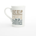 Keep Life Simple - White 10oz Porcelain Slim Mug Default Title Porcelain Mug Globally Fulfilled Motivation
