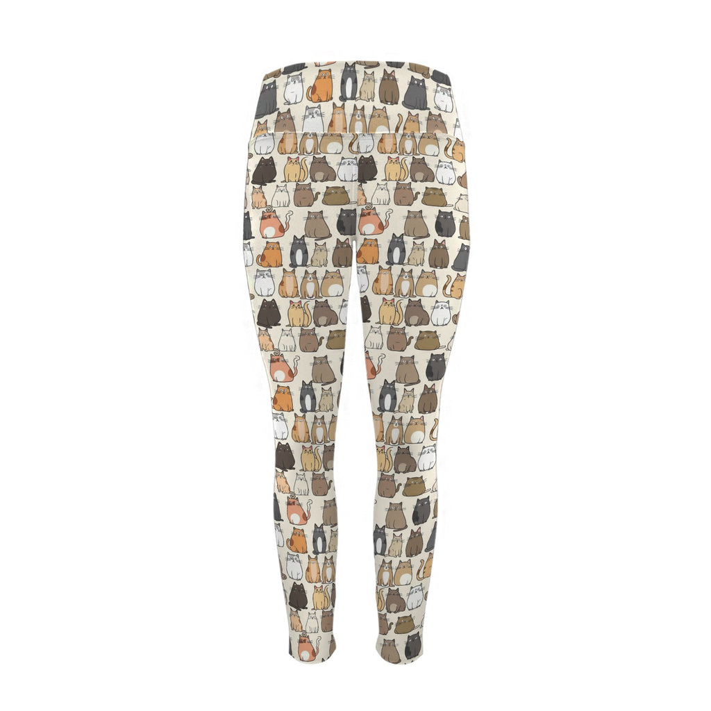 Lots Of Cats - Women's High Waist Pockets Yoga Leggings