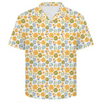 Retro Boho Flower Men's Crinkle Hawaiian Shirt