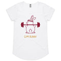 Gym Bunny Women's AS Colour Scoop Neck T-Shirt White Womens Scoop Neck T-shirt Fitness Printed In Australia