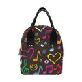 Musical Notes Zipper Lunch Bag One Size Zipper Lunch Bag Printed Offshore