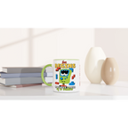 Personalised - Fun Begins With The Press Of A Button - White 11oz Ceramic Mug Personalised 11oz Mug customise Games Globally Fulfilled personalise