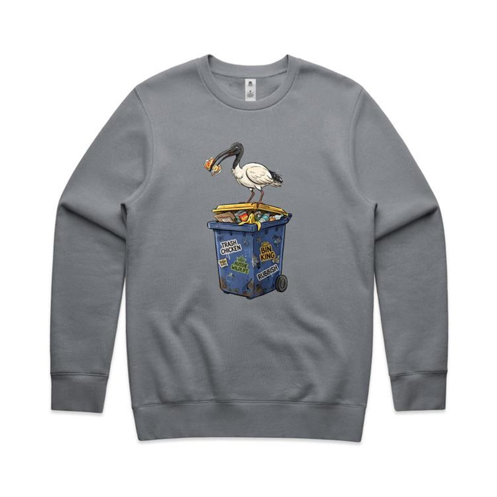 Bin Chicken Australian Ibis AS Colour Stencil Crew Sweatshirt