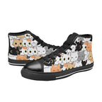 Cute Cartoon Cats - Kids High Top Canvas Shoes
