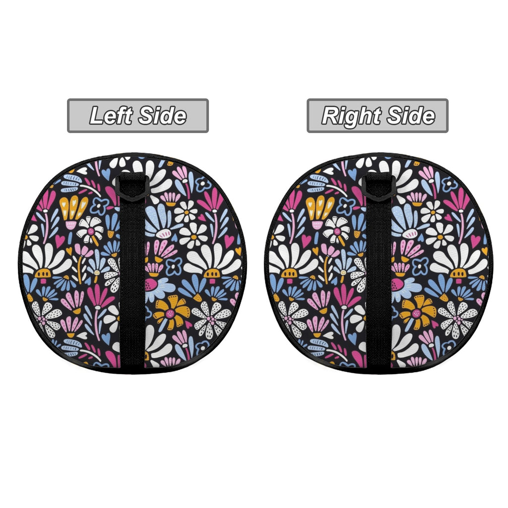 Graphic Flowers On Black Duffle Bag Duffle Bag Printed Offshore