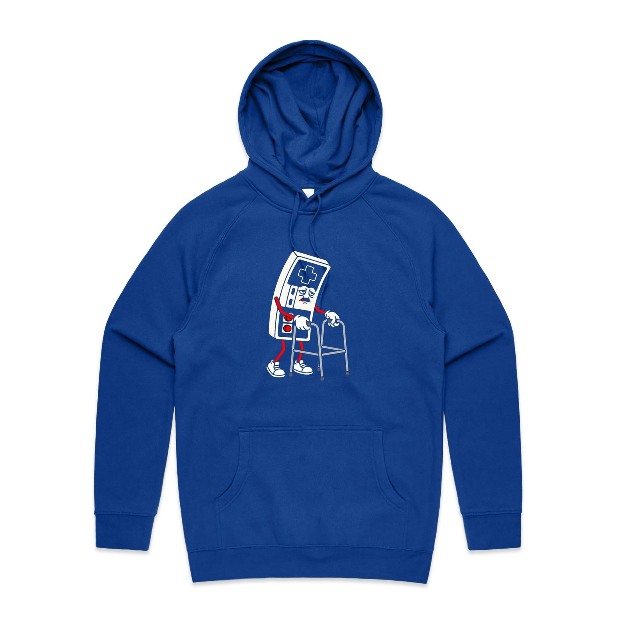 Retro Gamer Men's AS Colour Hoodie Bright Royal Mens Hoodie Games Printed In Australia