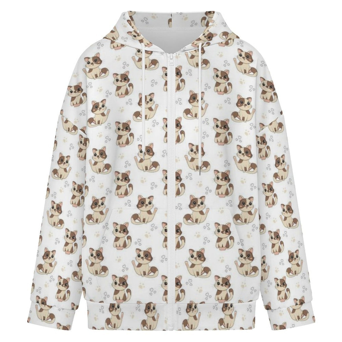 Cheeky Cats Women's Full-Zip Hoodie