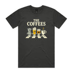 The Coffees, Crossing Road Men's AS Colour T-shirt Coal Mens T-shirt Coffee Music Printed In Australia