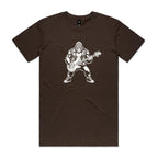 Gorilla Bass Player Men's AS Colour T-shirt Dark Chocolate Mens T-shirt animal Music Printed In Australia