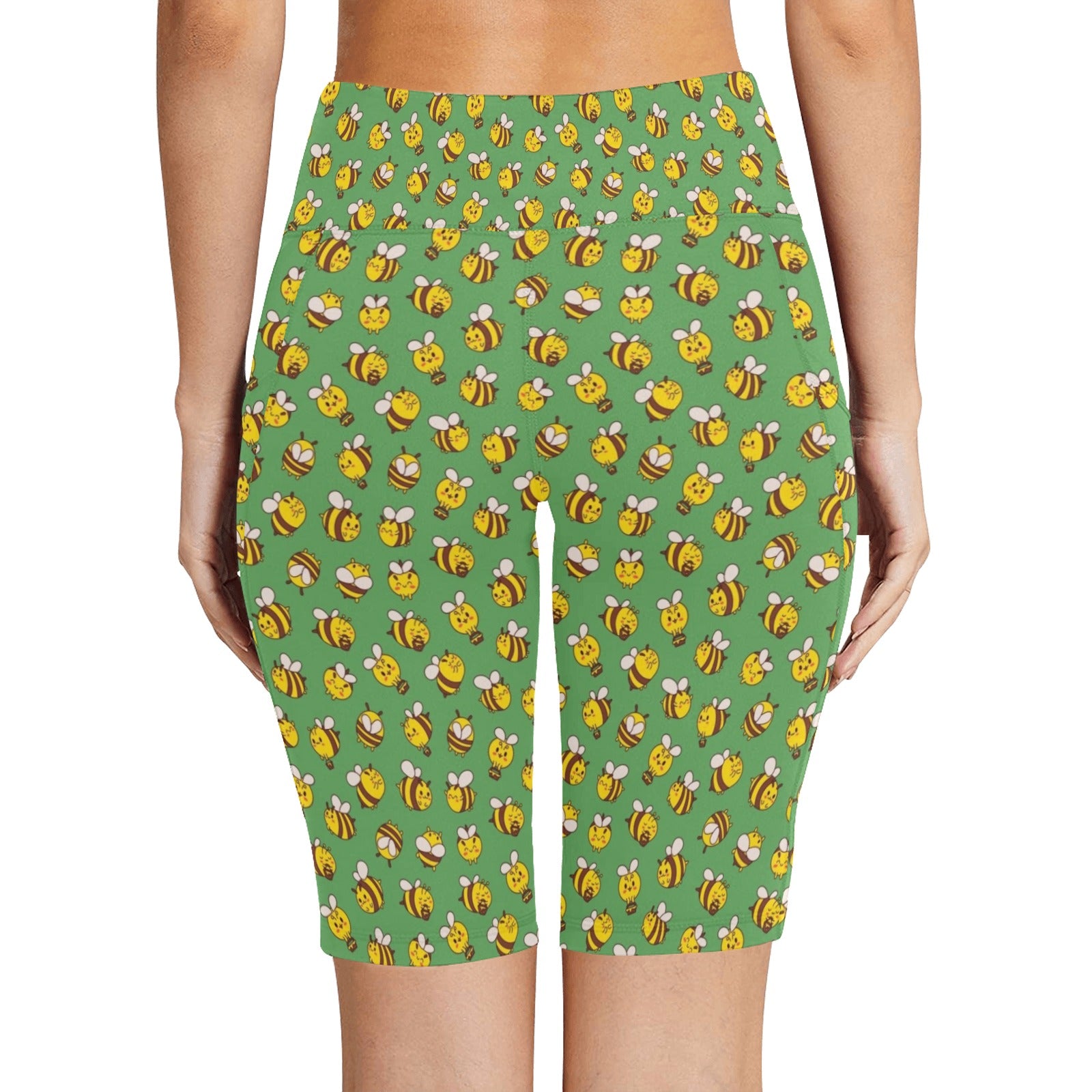 Busy Bees Women's Bike Shorts With Side Pockets