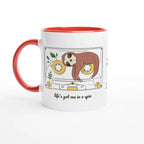 Personalised - Cassette, Life's Got Me In A Spin - White 11oz Ceramic Mug with Colour Inside Ceramic Red Personalised 11oz Mug animal customise Globally Fulfilled Music personalise Retro