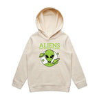 Aliens Don't Believe In You Either Kids AS Colour Hoodie