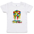 Melting Game Cube AS Colour Baby T-shirt White Baby T-shirt Games Printed In Australia