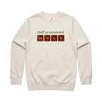 Self Proclaimed Genius, Periodic Table - AS Colour Stencil Crew Ecru Sweatshirt Printed In Australia Science