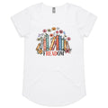Freedom, Reading Books Women's AS Colour Scoop Neck T-Shirt White Womens Scoop Neck T-shirt Printed In Australia Reading