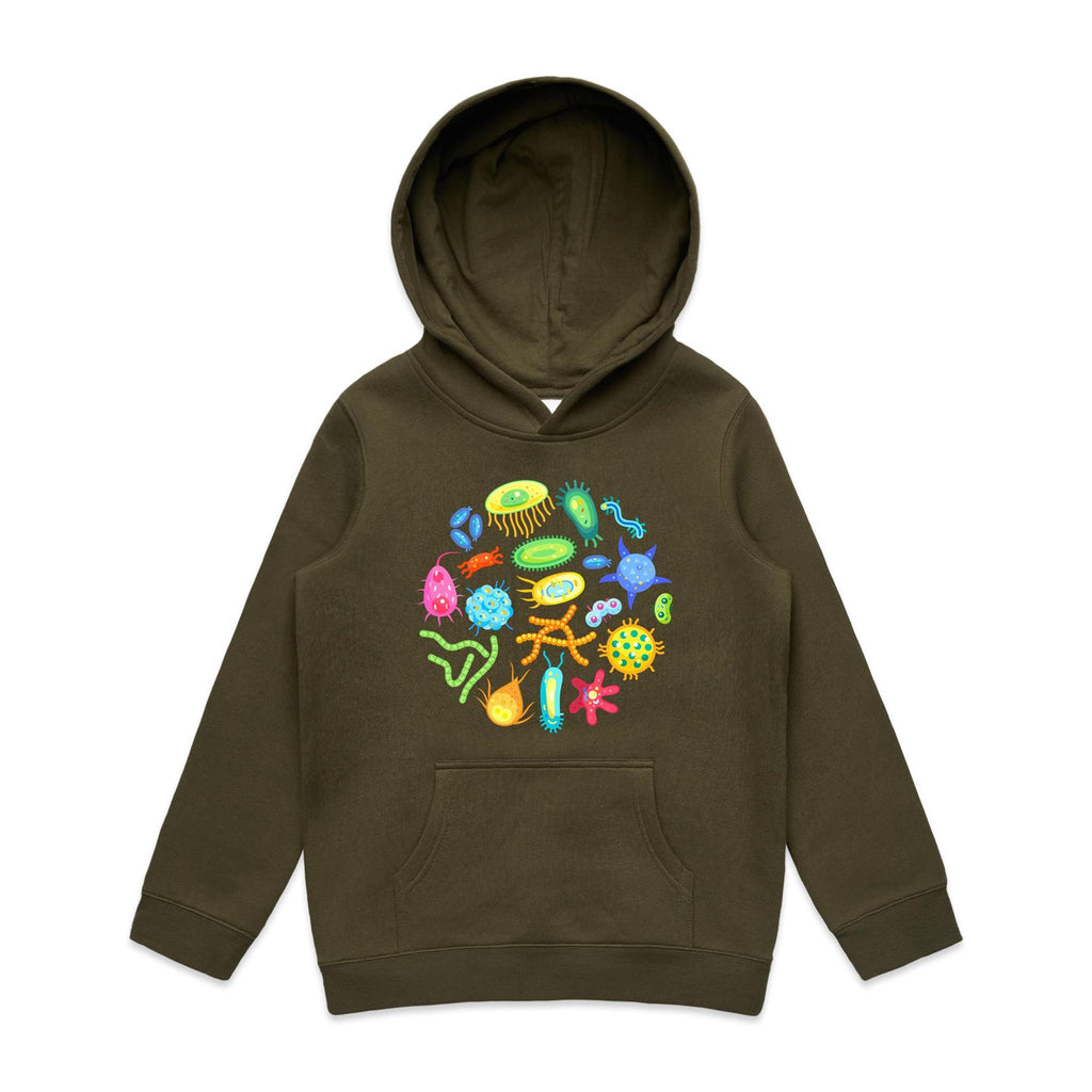Under The Microscope - Kids Hoodie Army Kids Hoodie Printed In Australia