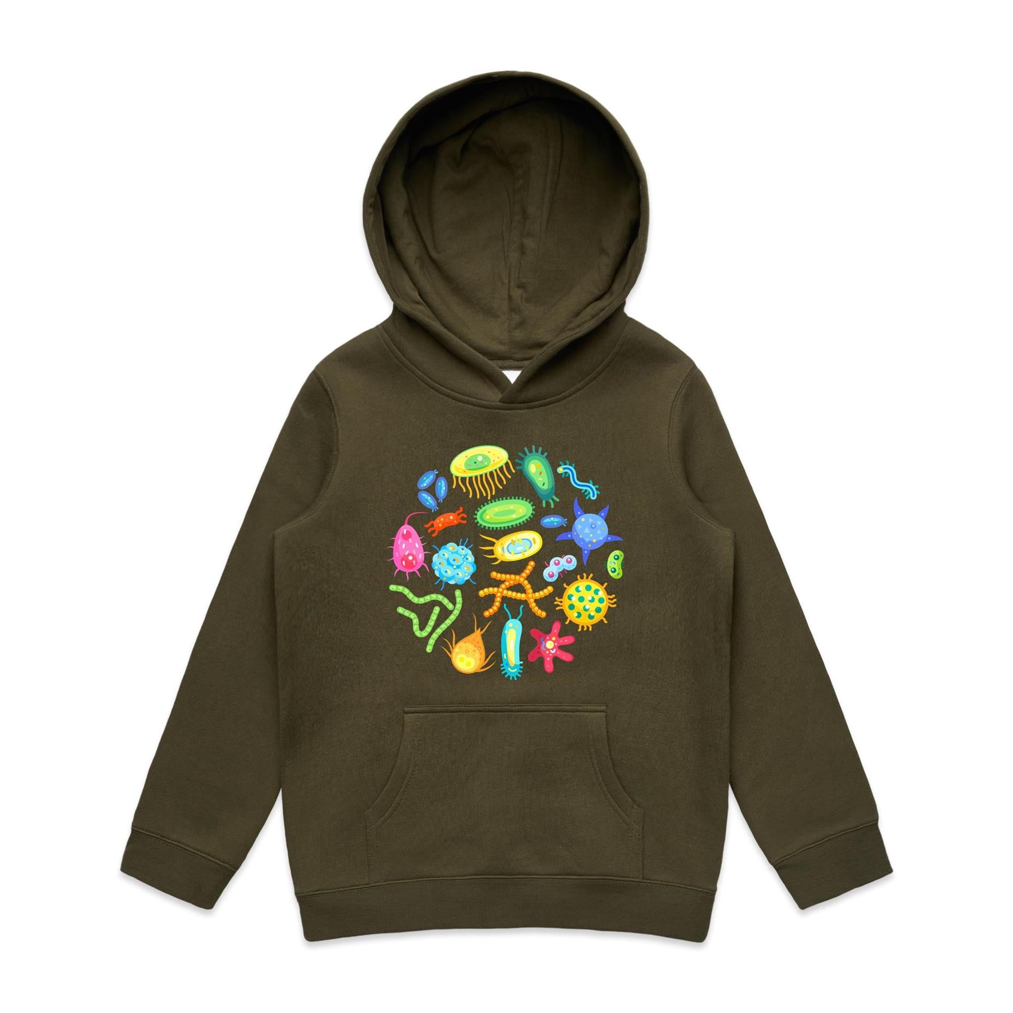 Under The Microscope - Kids Hoodie Army Kids Hoodie Printed In Australia