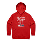 Chemistry Is Like Cooking Women's AS Colour Hoodie Red Womens Hoodie Printed In Australia Science