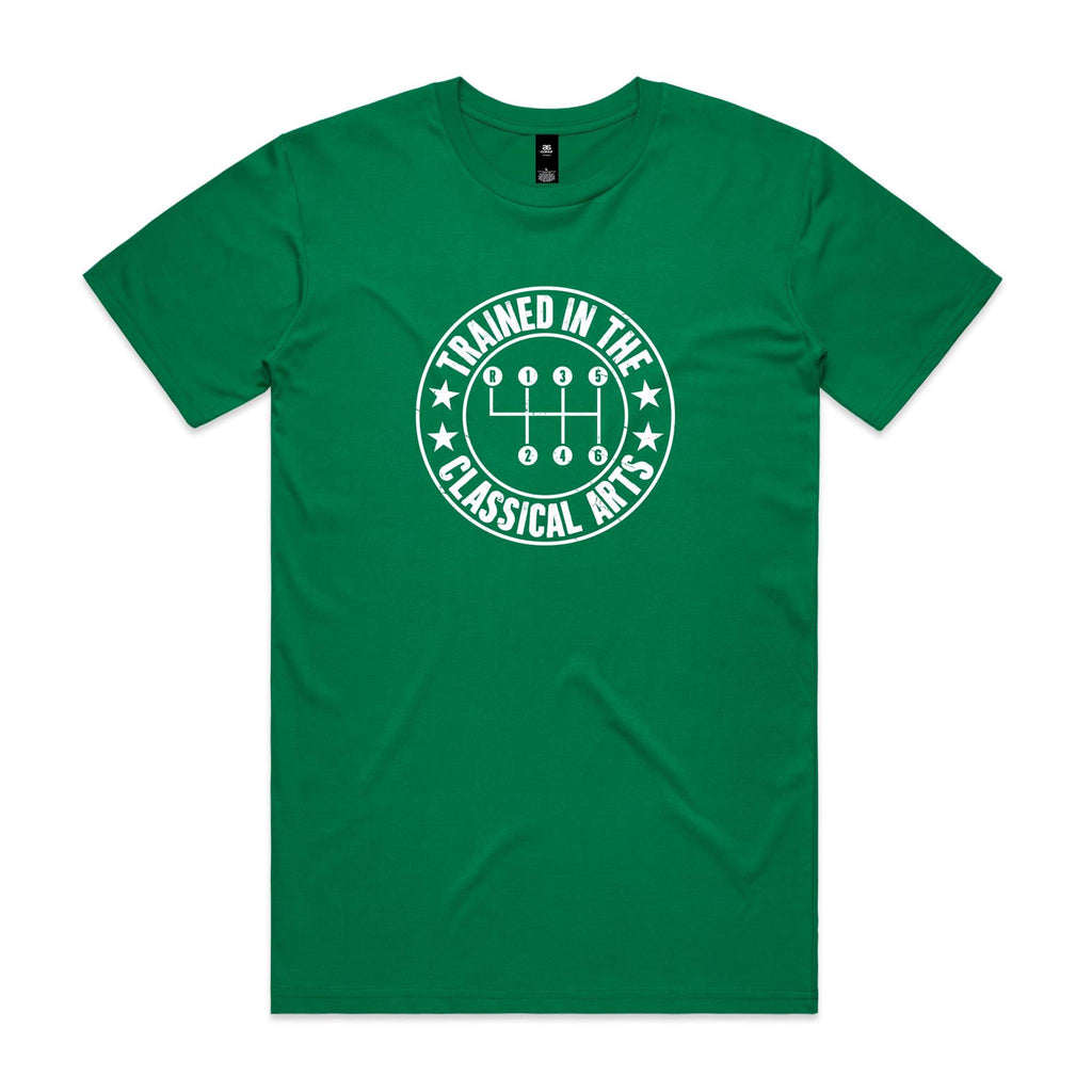 Manual Car Gears Men's AS Colour T-shirt Kelly Green Mens T-shirt Printed In Australia