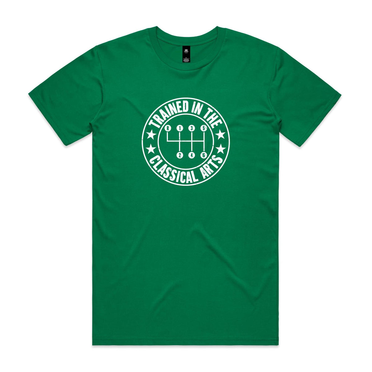 Manual Car Gears Men's AS Colour T-shirt Kelly Green Mens T-shirt Printed In Australia
