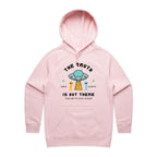 The Truth Is Out There, Alien UFO - Womens Hoodie Pink Womens Hoodie Printed In Australia Sci Fi