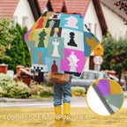 Colourful Chess Kids Safe Round Corner Umbrella Kids Safe Round Corner Umbrella Chess Games Printed Offshore