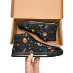 Space - Women's High Top Canvas Shoes