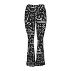 Mathematics High Waist Crossover Tummy Control Flare Leggings High Waist Flare Leggings Maths Printed Offshore