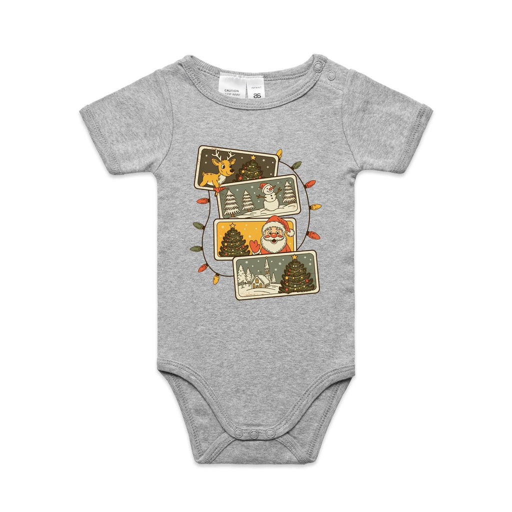 Retro Christmas Cards - Baby Bodysuit