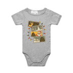 Retro Christmas Cards - Baby Bodysuit
