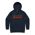 Self Proclaimed Genius - Womens Hoodie Navy Womens Hoodie Printed In Australia Science