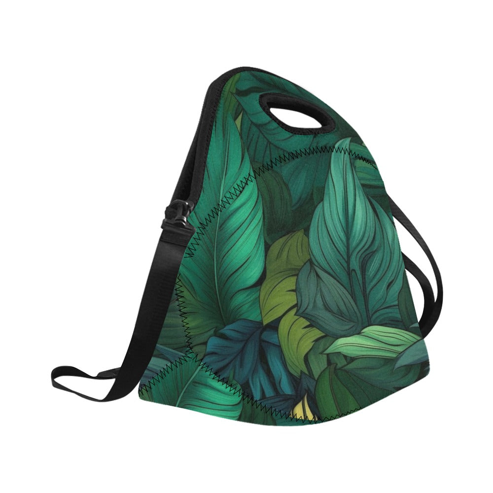Tropical Leaves - Neoprene Lunch Bag Neoprene Lunch Bag Printed Offshore