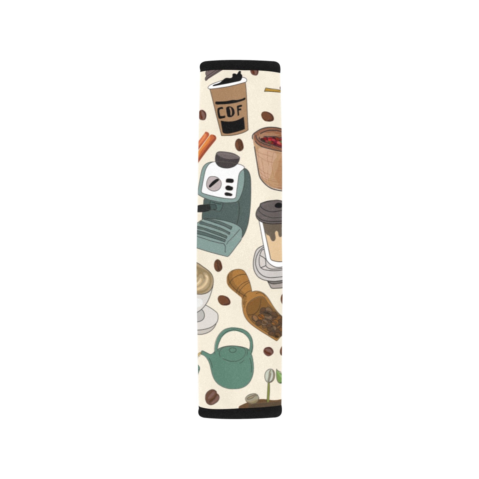 All The Coffee Car Seat Belt Cover 7''x10'' (Pack of 2) Car Seat Belt Cover 7x10 (Pack of 2) Coffee Printed Offshore