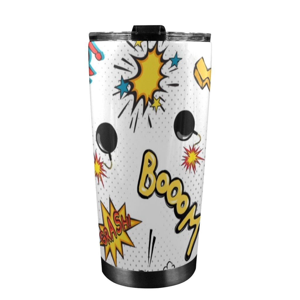 Superdog - 20oz Mobile Tumbler with Lid (Black Lock) 20oz Travel Mug comic Printed Offshore