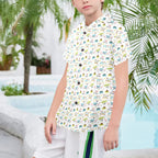 Camping Life Senior Kids Hawaiian Shirt Senior Kids Hawaiian Shirt 8-15 Printed Offshore