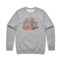 Freedom, Reading Books AS Colour Stencil Crew Sweatshirt Unisex Grey Marle Sweatshirt Printed In Australia Reading