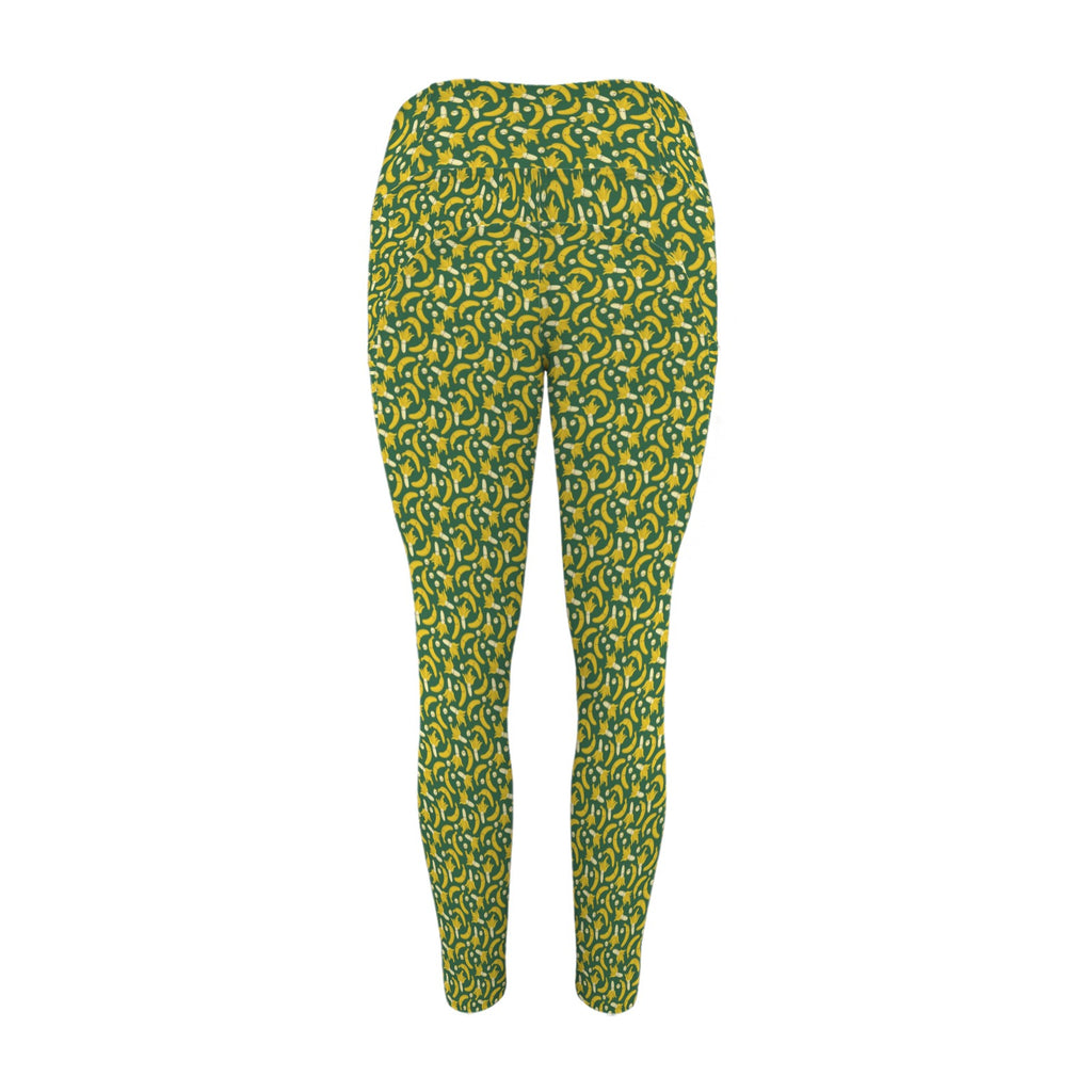 Happy Bananas - Women's High Waist Pockets Yoga Leggings